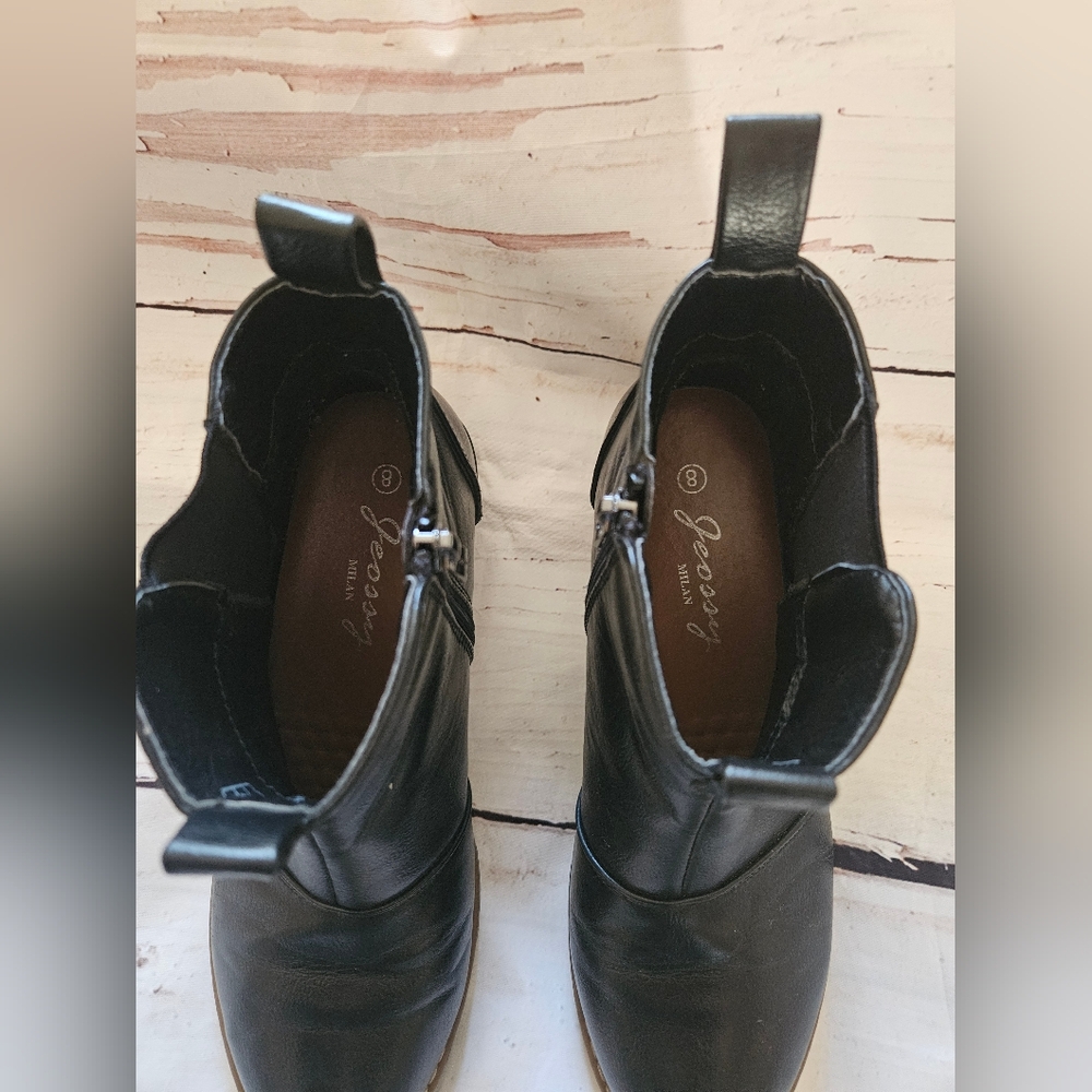 Jeossy Women's Black Milan Ankle boots Size 8 - Picture 10 of 11